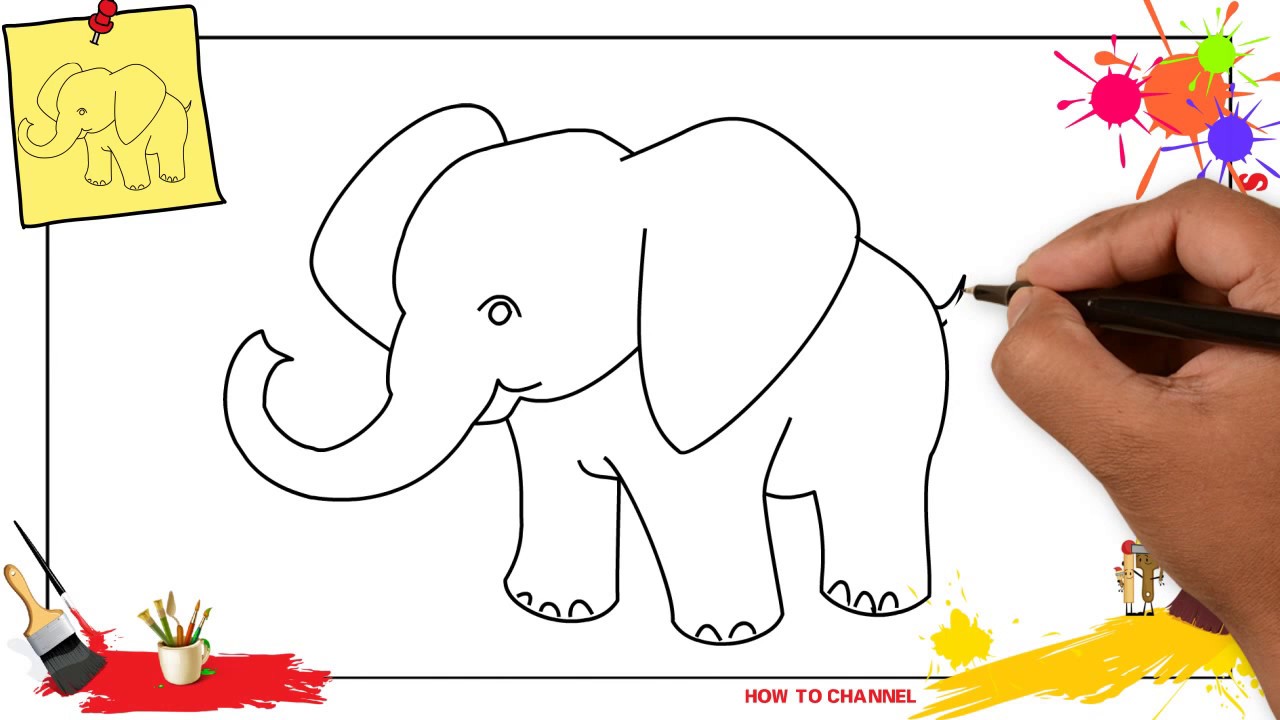 Buy > elephant drawing easy step by step > in stock