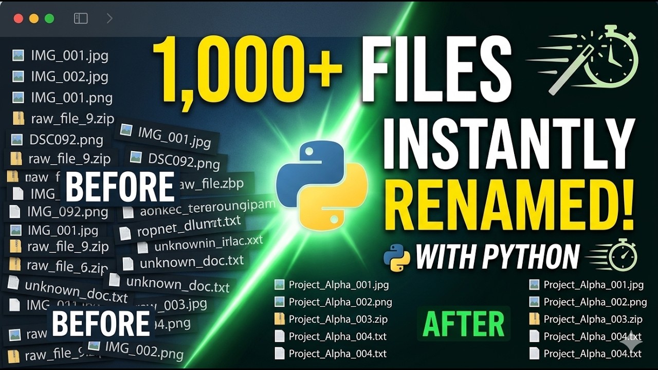 Rename 1,000+ Files in Seconds with This Python Script - YouTube