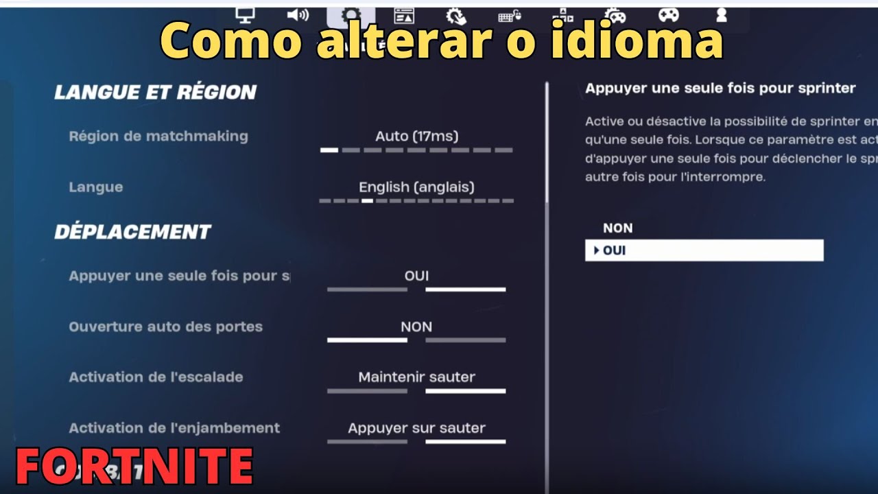 Fortnite Code Language TUTORIAL COMO MUDAR O IDIOMA NO FORTNITE (PS4/PC) NO FORTNITE, coloquei ...