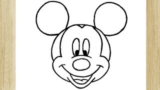 COMO DESENHAR O MICKEY MOUSE  Passo a Passo Simples e Fácil 