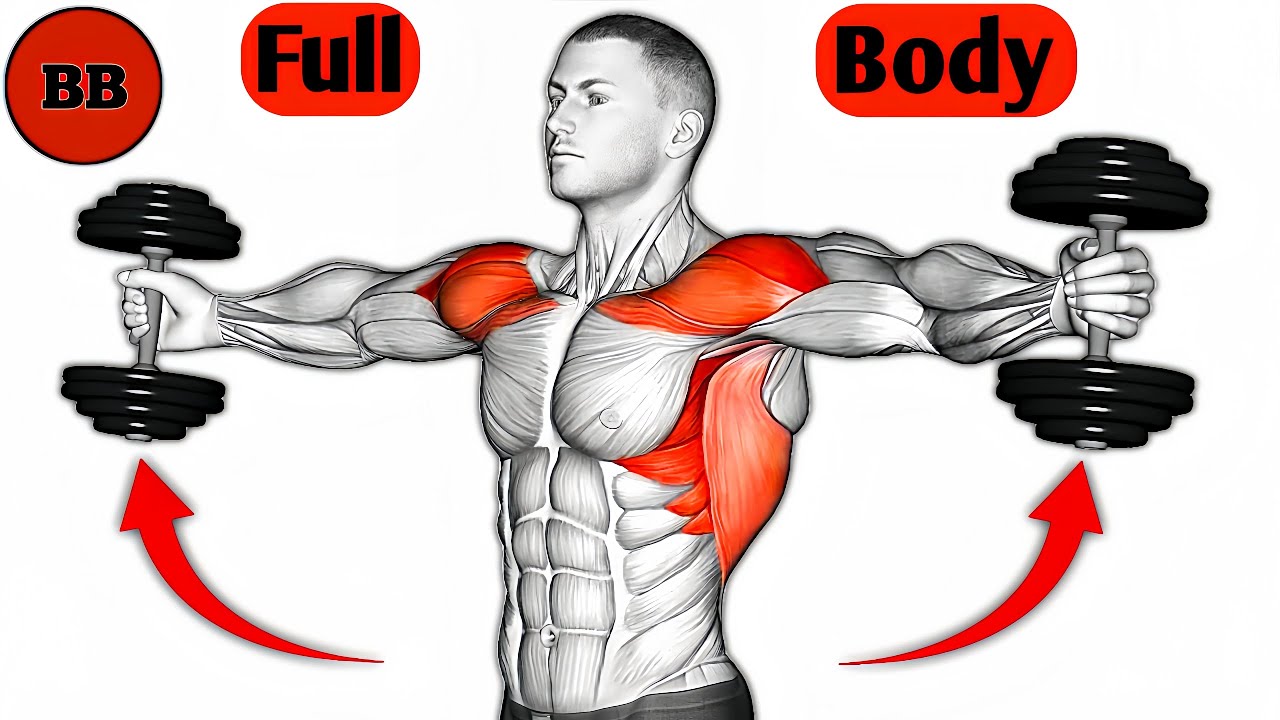 10 Min CARDIO Dumbbell FULL BODY Workout - YouTube