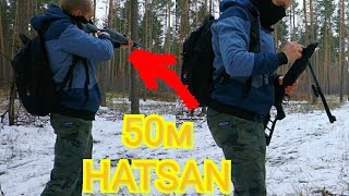 HATSAN STRIKER EDGE с Рук на 50 и 75 МЕТРОВ Стреляем по ВЕДРУ