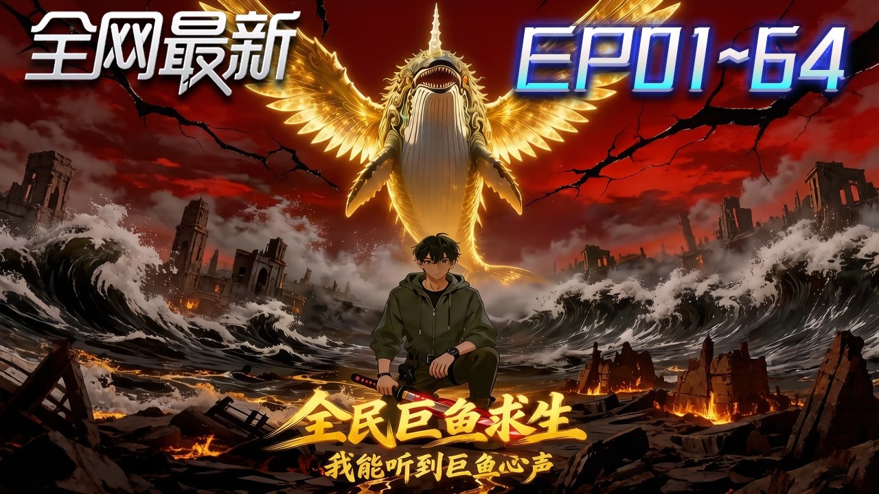⚡【首播漫剧】《全民巨鱼求生我能听到巨鱼心声》💥第1~64集：全人類被吞入巨魚腹中，他卻能聽見魚心聲，橫推深海！ #修仙 #ai漫剧 #動畫 #繫統 #末世 #小欣说文