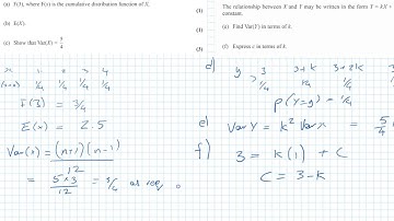 S1 Edexcel June 2015 International part 3 qu 6, 7