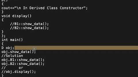 ambiguity in multiple inheritance continue