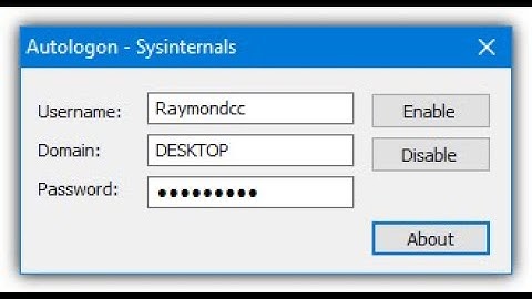 Autologon sysinternals - how to find and download and install