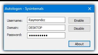 Autologon sysinternals - how to find and download and install