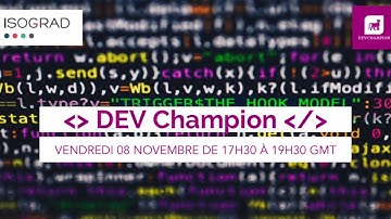 ISOGRAD - Fournisseur officiel du DEV Champion 2019