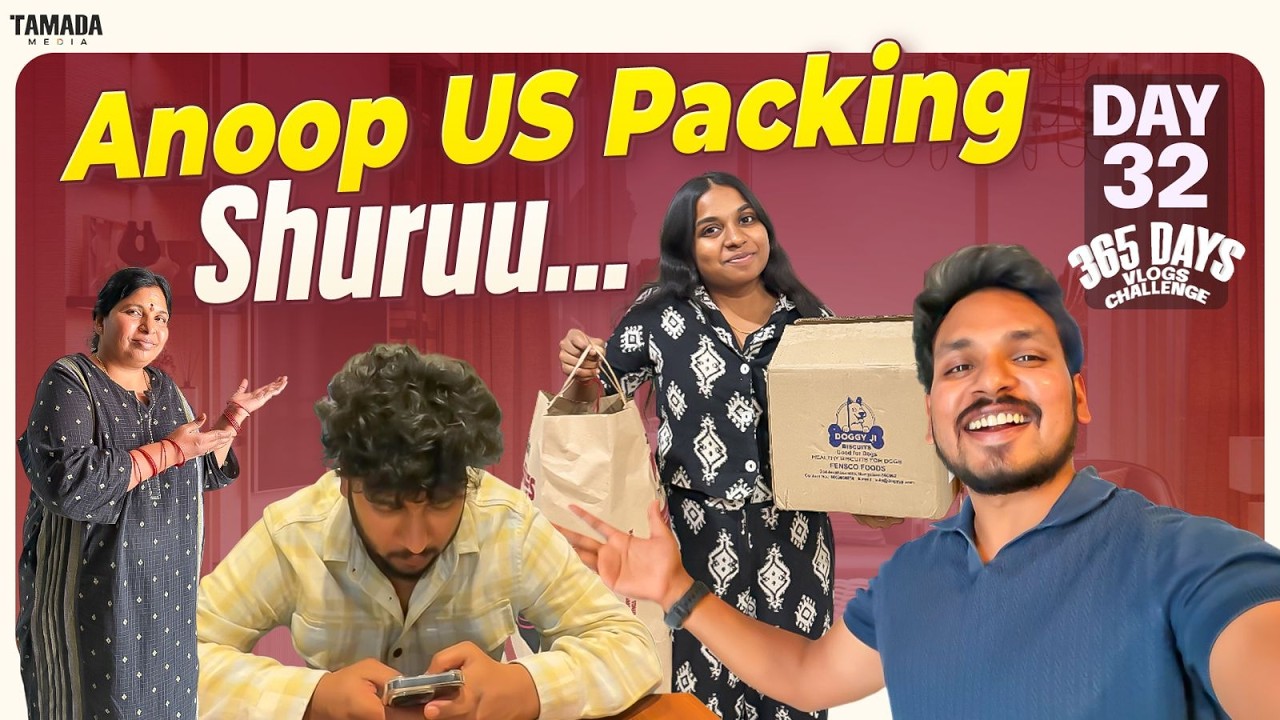 Anoop US Packing shuruu || Day 32 || 365 Days Vlog Challenge || Akhil Jackson