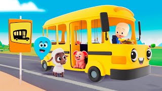 Animals on the bus go round | Head Shoulders Knees and Toes | Songs For Kids  | Cleo & Cuquin