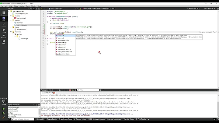 QT: using connect(SIGNAL/SLOT) between QML and QQuickWidget