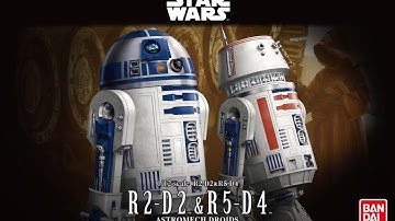 Bandai Star Wars R2-D2 & R5-D4 Unboxing and Review Model