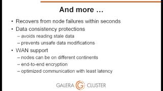 Galera Cluster Installation and Quick Start  Webinar video