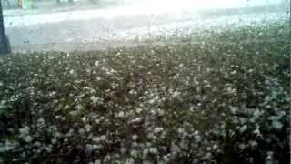 Dallas Lakewood Hail storm on 6/13/12  Huge baseball sized hail stones!