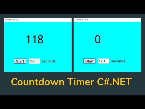 How to create a Countdown Timer using C#.NET | Windows Form Tutorial