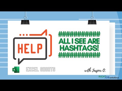 Excel's Cell Showing Hashtags!
