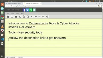 COURSERA : INTRODUCTION TO CYBER SECURITY TOOLS AND CYBER ATTACKS WEEK 4 ANSWERS - KEY SECURITY TOOL