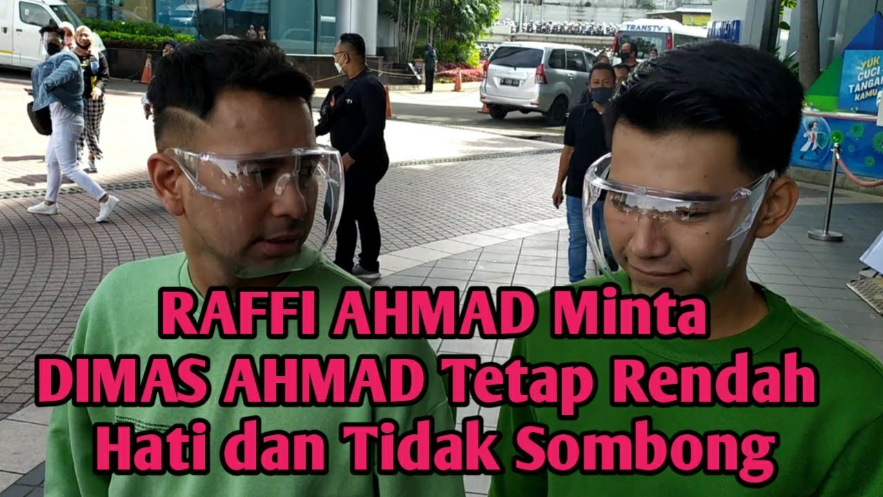 RAFFI AHMAD Minta DIMAS AHMAD Tetap Rendah  Hati  dan Tidak 