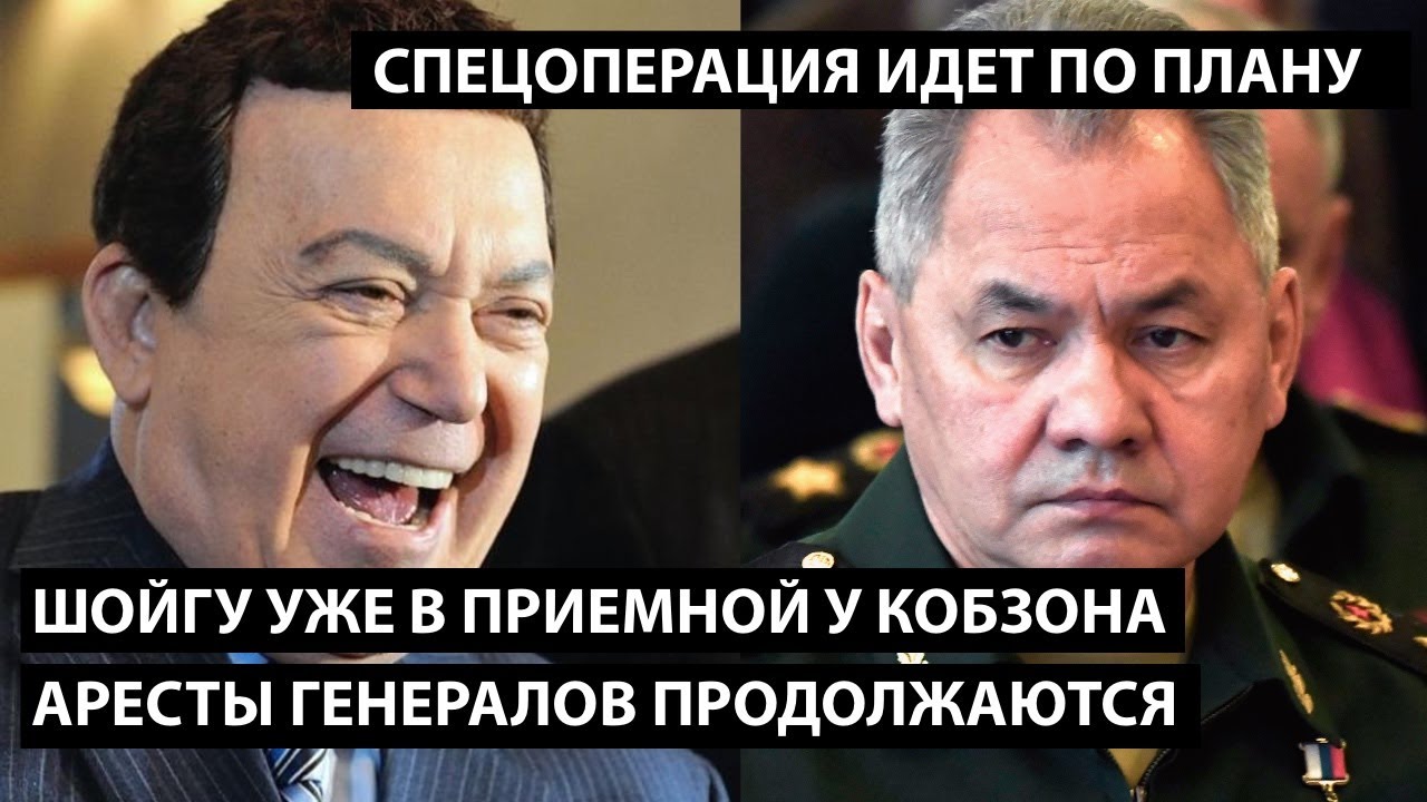 Шойгу уже в приемной у Кобзона, аресты генералов продолжаются. СПЕЦОПЕРАЦИЯ ИДЕТ ПО ПЛАНУ