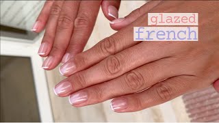 Glazed French Manicure [Glazed Donut Nails] Quick How-To