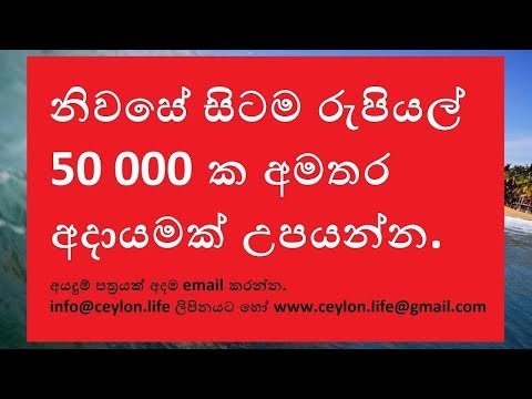 Best Part Time Job in Sri Lanka earn 50 000 rupees per month