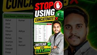 Stop Using CONCATENATE in Excel! ❌ Use This Instead #shorts #excel