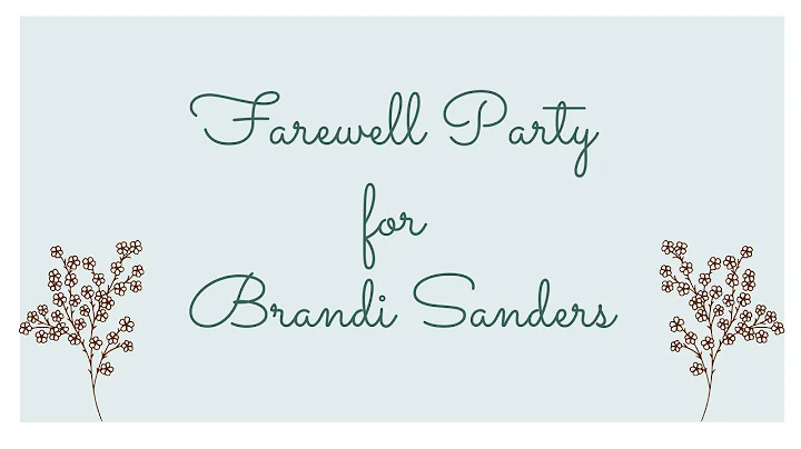 Farewell Brandi Sanders