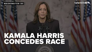 'We must accept the results of this election,' Kamala Harris says in concession speech