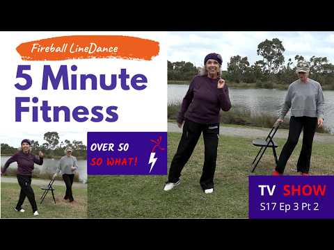 Fireball Line Dance Routine – Fun 5 minute workout for over 50, over 60, Seniors with chair workout