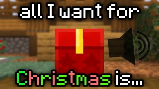 All I Want for Christmas but every line of the song is a Minecraft SOUND