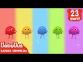 Permen Pelangi Pergi Berenang Bersama | Belajar Warna | Lagu Anak Makanan | BabyBus Bahasa Indonesia