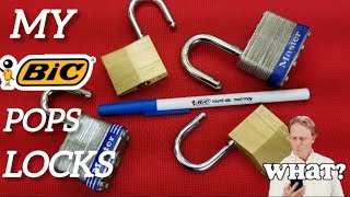 Make a covert Bic pen, that can open locks.