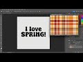 Photoshop for Beginners - Filling Text with a Pattern and Adding an Outline to Text, Trim Tool Use