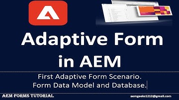 AEM Forms #4 |  Adaptive form in aem