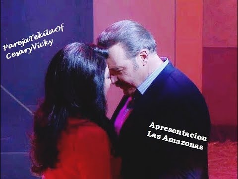 Pareja Tekila Victoria Ruffo y César Évora - Presentacion Las Amazonas