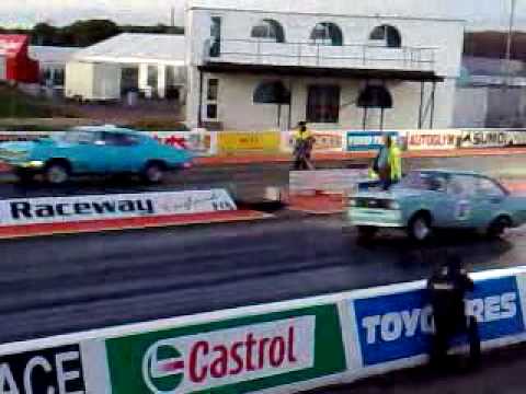 harris racing vs muscle car at santa pod