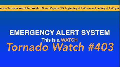 EAS Reenactment Mock: Tornado Watch #403