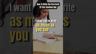 How to Write the First Draft of Your Common App | Kingfisher Prep