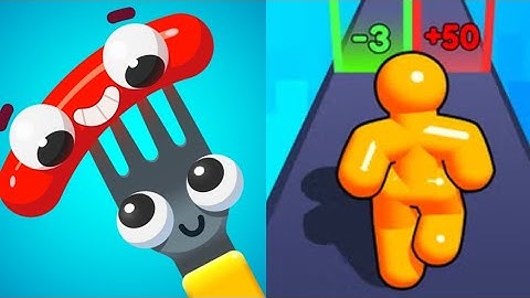 Fork n sausage 🌭 vs 👺💥🐸🟣Tall Man Run☆ Challenge Gameplay