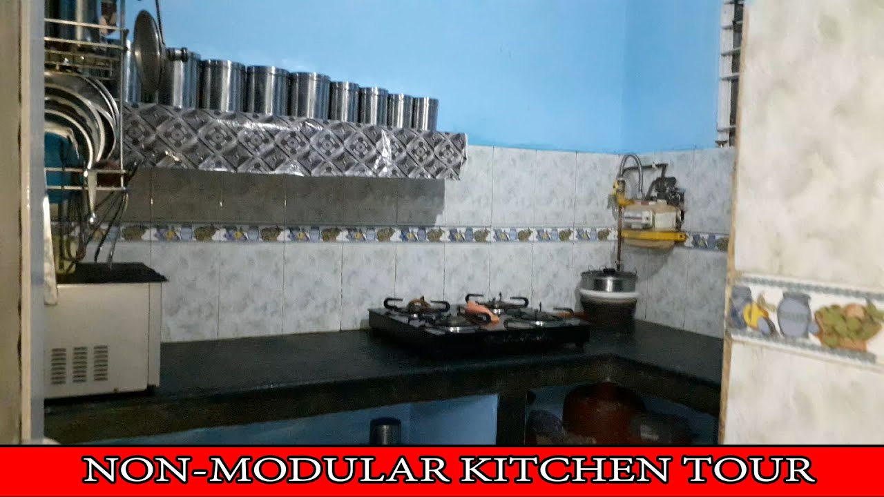 || Simple Non-Modular Kitchen Tour || - YouTube