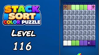 Stack Sort Color Puzzle Level 116 Walkthrough