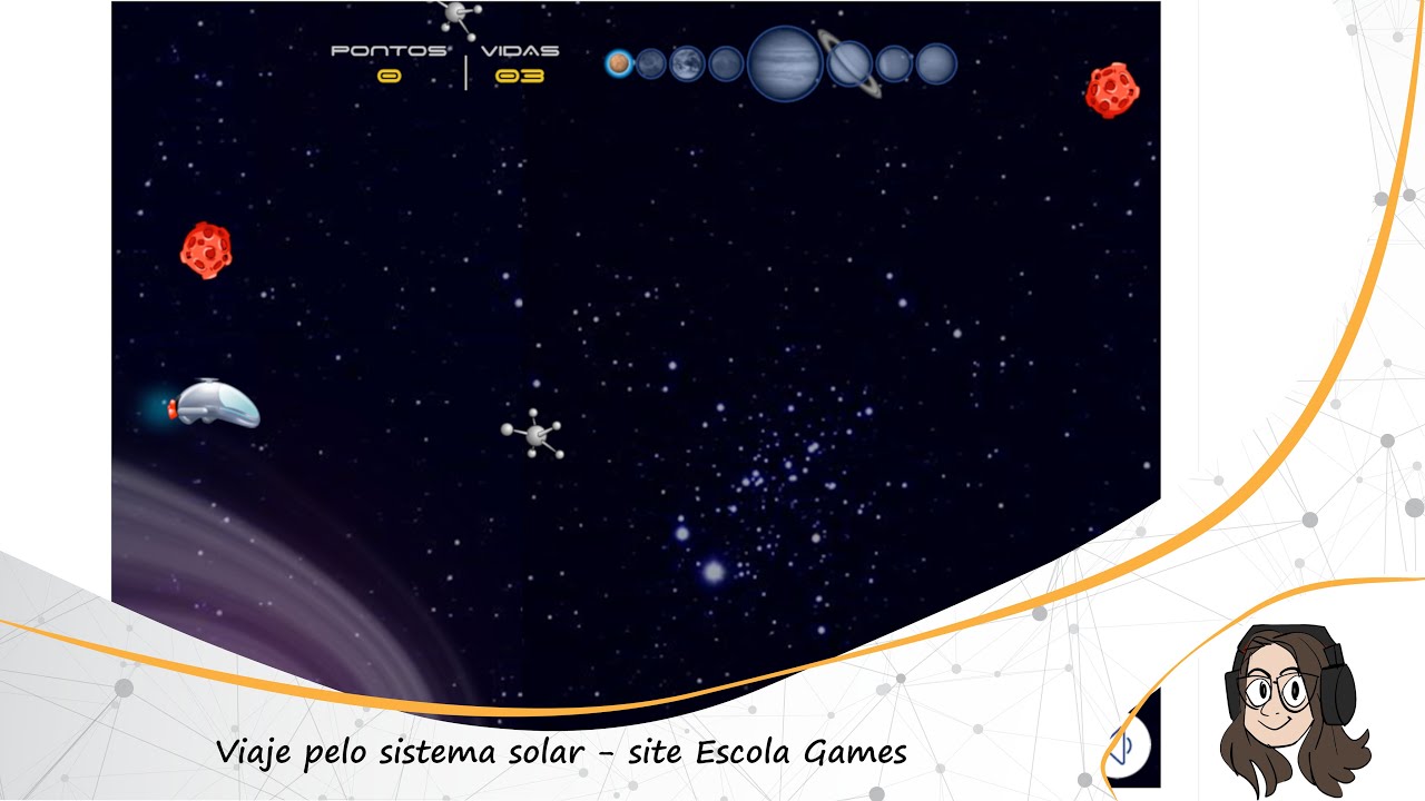 Jogo educativo sobre sistema solar - site Escola Games 