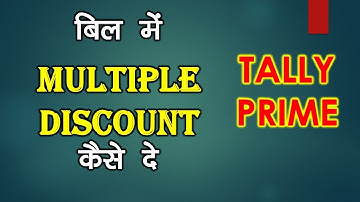 Multiple Discount In Tally Prime - Gst Discount Entries In Tally - Create Multiple Discount Ledger