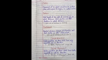 Class 9th science Chapter 8 motion NOTES ( part 1 )