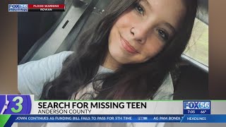 Teen reported missing in Anderson County