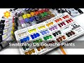 Swatching daniel smith gouache 22 colors