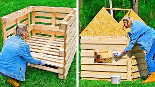 Wooden Pallet Transformation Into A Cute House