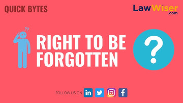 Right To Be Forgotten (RTBF) | #QuickBytes | LawWiser #RTBF #article21
