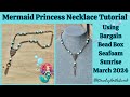 Mermaid Princess #necklace Tutorial Using #bargainbeadbox Seafoam Sunrise for March 2024 #jewelry