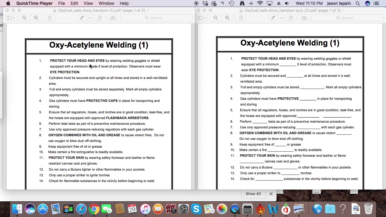 Oxyfuel safety instructional video YouTube